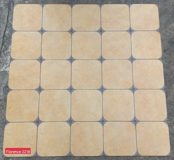 Gạch bông 20x20 cm trang trí Royal vàng kem 2218